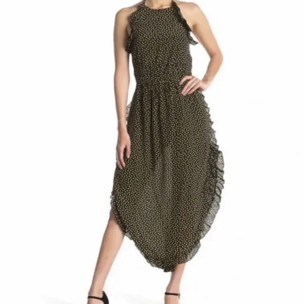 See by Chloe Halter Polka Dot Ruffle Dress